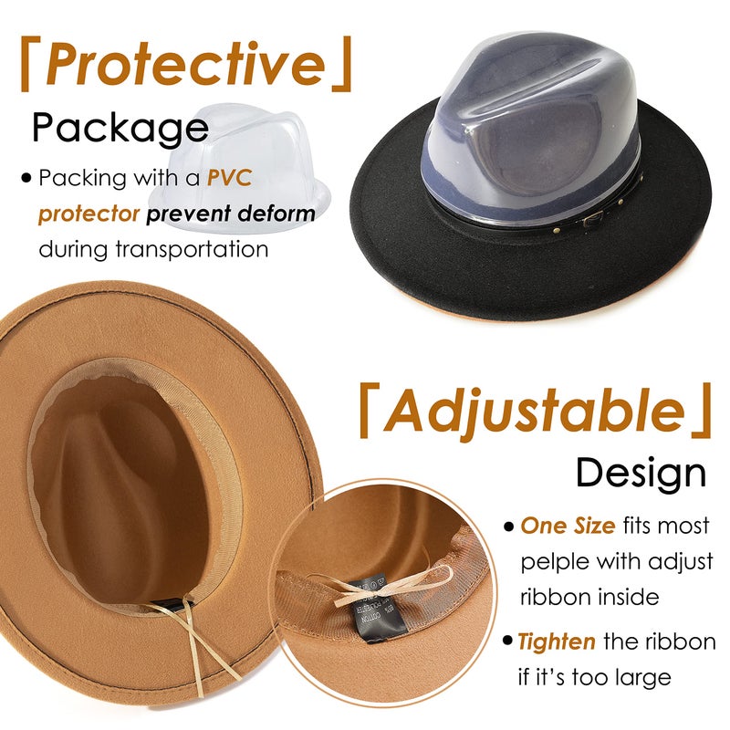 Lisianthus Women Belt Buckle Fedora Hat Camel - Image 5
